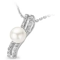 Orphelia Hanger + Ketting Shell Pearl Raille Zirconium ZH-4714