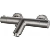 Boss & Wessing Bws badkraan thermostatisch londen badkraan h.o.h. 15 cm geborsteld staal