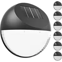 Monzana LED Solar Wandlamp Set van 6 Ø11cm