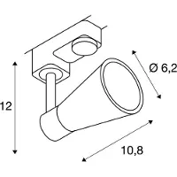 SLV 3-fase LED Rail Armatuur | 1X GU10 Max 50W IP20 | Dimbaar | AVO