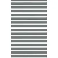 vidaXL Dubbele rolgordijn, donkergrijs, 150x200 cm, stofbreedte 145,9 cm, polyester