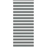 vidaXL Zebra rolgordijn 100x230 cm stofbreedte 95,9 cm donkergrijs