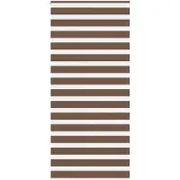 vidaXL Dubbele rolgordijn, bruin, 110x200 cm, stofbreedte 105,9 cm, polyester