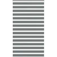 vidaXL Zebra rolgordijn 130x200 cm stofbreedte 125,9 cm donkergrijs