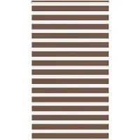 vidaXL Dubbele rolgordijn, bruin, 120x230 cm, stofbreedte 115,9 cm, polyester
