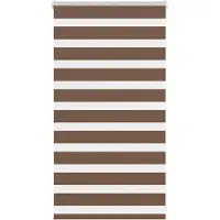 vidaXL Dubbele rolgordijn, bruin, 85x100 cm, stofbreedte 80,9 cm, polyester