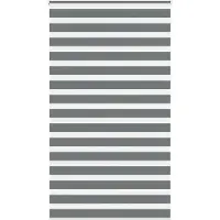 vidaXL Zebra rolgordijn 120x230 cm stofbreedte 115,9 cm donkergrijs