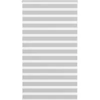 vidaXL Zebra rolgordijn 125x200 cm stofbreedte 120,9 cm lichtgrijs