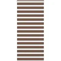 vidaXL Dubbele rolgordijn, bruin, 95x230 cm, stofbreedte 90,9 cm, polyester