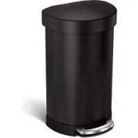 Simplehuman Prullenbak Liner Pocket Half Rond 45 liter Zwart