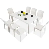 BICA Houston/Virginia witte tuinset voor 8 personen