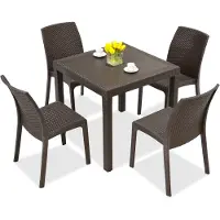 BICA Kunststof rotan meubelset bruin Dallas/Virginia 4