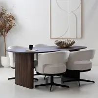 Giga Meubel Eettafel Juro Walnoot Deens Ovaal 240cm