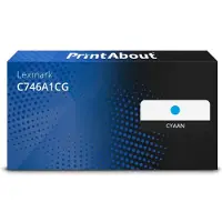 PrintAbout Toner C746A1CG Cyaan geschikt voor Lexmark