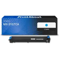 PrintAbout Toner MX-31GTCA Cyaan geschikt voor Sharp