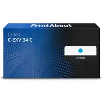 PrintAbout Toner C-EXV 34 C Cyaan geschikt voor Canon