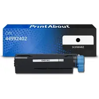 PrintAbout Toner 44992402 Zwart geschikt voor OKI