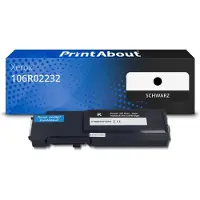 PrintAbout Toner 106R02232 Zwart geschikt voor Xerox