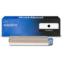 PrintAbout Toner 45862818 Zwart geschikt voor OKI