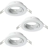 Eglo Agulo 1 Inbouwspot - GU10 - Ø 8.5 cm - Wit - Set van 3 stuks - Kantelbaar