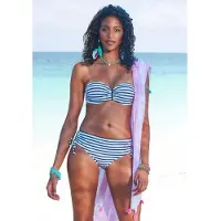 Venice beach Bikinibroek 'Summer' navy / wit
