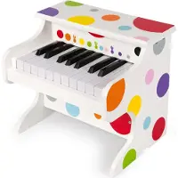 Janod - Confetti - Mijn eerste elektronische houten piano - Voor kleine muzikanten
