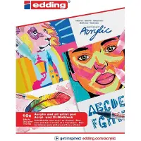 Edding Olie-acrylblok edding 30010 a4 10 vel 300gr wit | 15 stuks