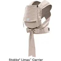 Stokke Limas Draagzak, Floral Beige - Versie 2023 (OCS) - Draagzak voor pasgeborenen met halve gesp - Drie draagopties - Veilig vanaf de geboorte, tot 15 kg