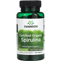 Swanson Health - Biologische Spirulina - 180 tabletten