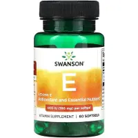 Swanson Health - Vitamine E, 400 IE - 60 zachte capsules