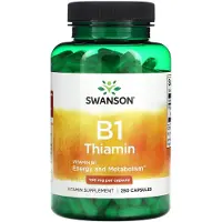 Swanson Health - Vitamine B-1 (Thiamine), 100 mg - 250 capsules