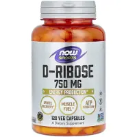Now - D-Ribose, 750 mg - 120 vegetarische capsules