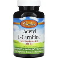 Carlson Labs - Acetyl L-Carnitine, 500 mg - 120 vegetarische capsules