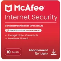 McAfee Internet Security | 10 Installaties | Jaarabonnement | Voor PC, mobiel &amp; tablet