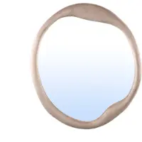 Ptmd Don Beige Velvet Mirror Organic Round (Beige, 70x70cm)