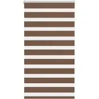 vidaXL Dubbele rolgordijn, bruin, 75x150 cm, stofbreedte 70,9 cm, polyester