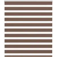 vidaXL Dubbele rolgordijn, bruin, 120x150 cm, stofbreedte 115,9 cm, polyester