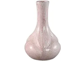 Ptmd Hailey Pink Ceramic Round Vase Narrowed Top L