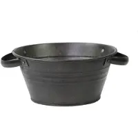 Mega Collections Schaal Met Handvatten Zwart D 23 H 11 Cm