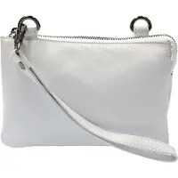 LEATHER DESIGN Schoudertasje/Clutch Wit