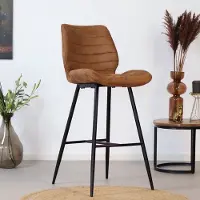 Livin24 Industriële barkruk Morris cognac 71 cm