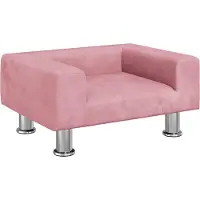 vidaXL Hondenmand 50x40x26,5 cm fluweel roze