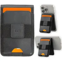 Garzini Premium Pasjeshouder van Echt Leer - Geschikt voor MagSafe Wallet - RFID Bescherming - Kaarthouder voor 7 Pasjes - Magnetische Kaarthouder - Zwart