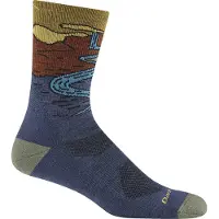 Darn Tough Chasing Waterfalls Micro Crew Lightweight Sokken Heren (Maat - M, Kleur - Denim)