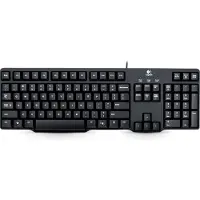 Logitech K100 - Toetsenbord PS/2 QWERTY Nederland - Russisch - Zwart
