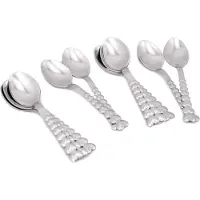 Hermia Set van 12 lepels Jinthe | Hermia rvs zilverkleurig 11x cm besteksets | NADUVI