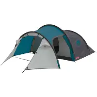 Coleman Cortes 3 tunneltent - tent 3 persoons - waterdichte tent - snel op te zetten - Blauw/Wit
