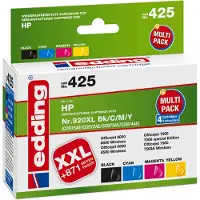 Edding Inktcartridge vervangt HP 920, 920XL Compatibel Combipack Zwart, Cyaan, Magenta, Geel 18-425