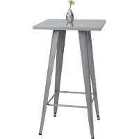 MCW Hoge tafel -A73, bistrotafel bartafel, metaal industrieel ontwerp 105x60x60cm ~ grijs
