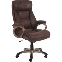 Mendler Bureaustoel Dallas, bureaustoel directiestoel, MVG-gecertificeerd ~ suède look taupe-bruin